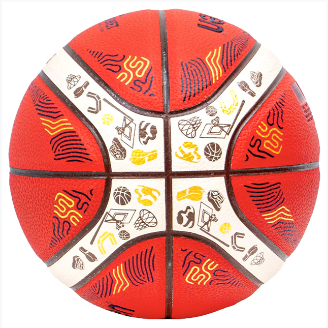 Míč basketbalový MOLTEN B7G3800-E5Z Eurobasket 2025 - Velikost míče: 7