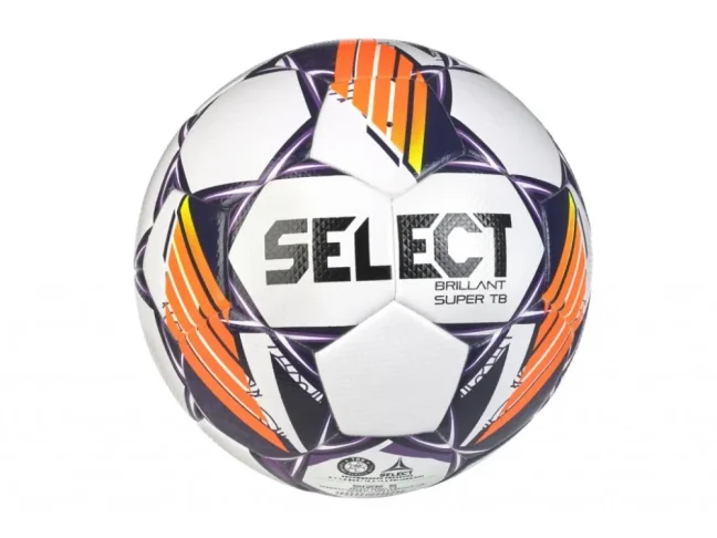 Míč fotbalový Select FB Brillant Super TB bílo fialová - Velikost míče: 5