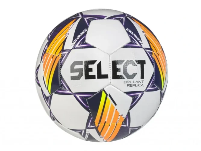 Míč fotbalový Select FB Brillant Replica bílo fialová - Velikost míče: 4