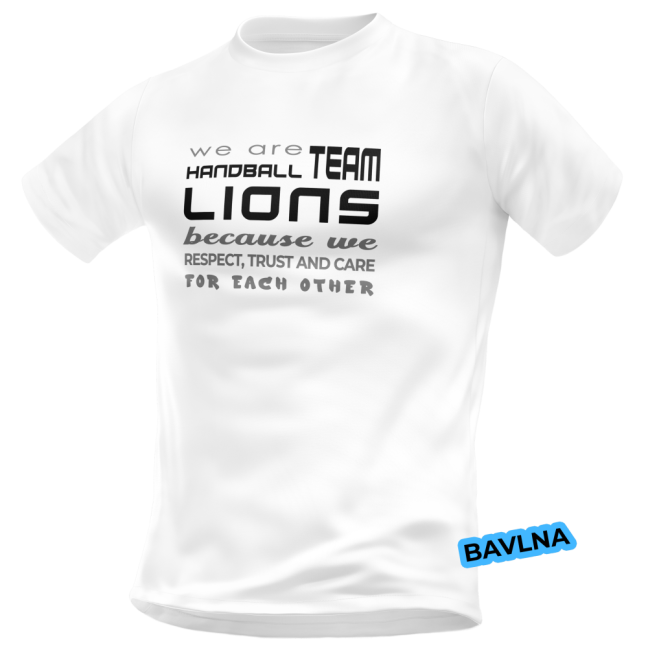 LIONS COLLECTION tričko bílá ver.2