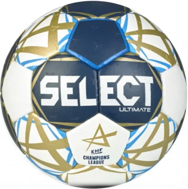 Míč házenkářský Select HB Ultimate EHF Champions League modro bílá - Velikost míče: 3