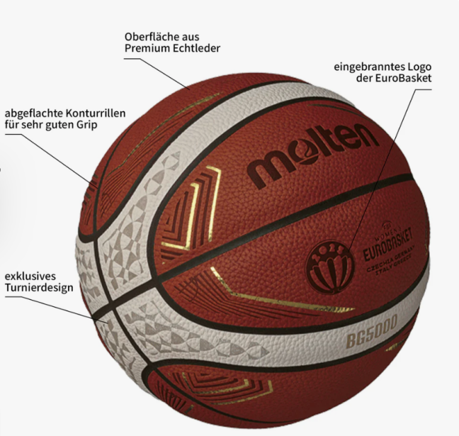 Míč basketbalový MOLTEN B6G5000-U5Z - Velikost míče: 6