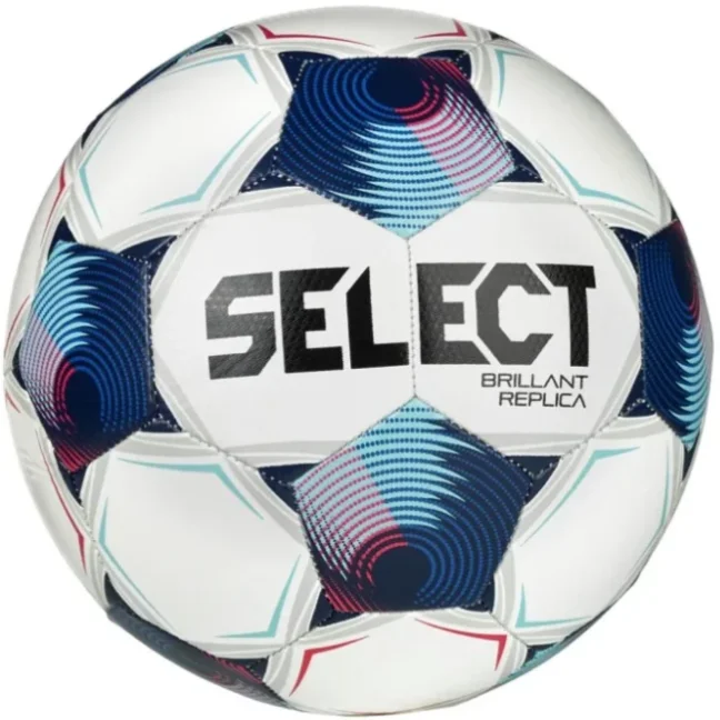 Míč fotbalový Select FB Brillant Replica bílo modrá - Velikost míče: 4 Míč fotbalový Select FB Brillant Replica bílo modrá - Velikost míče: 4
