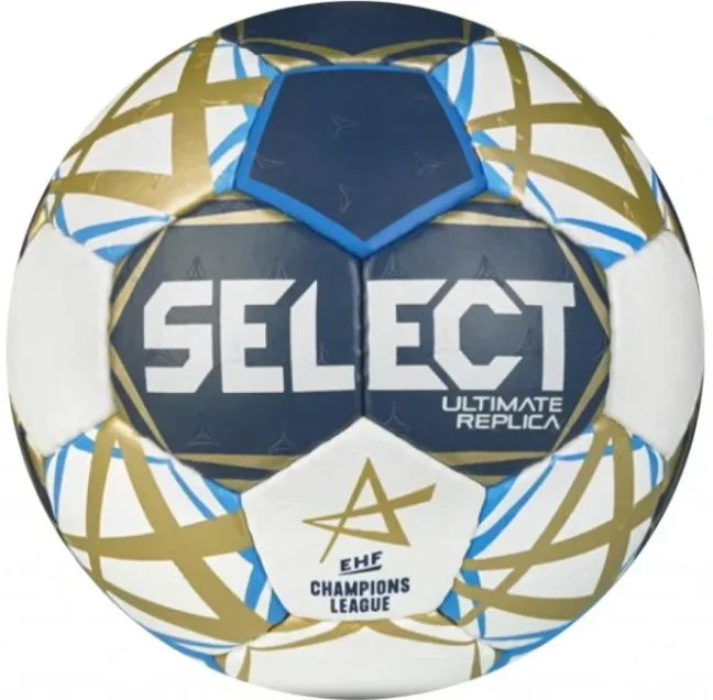 Míč házenkářský Select HB Replica EHF Champions League modro bílá - Velikost míče: 1