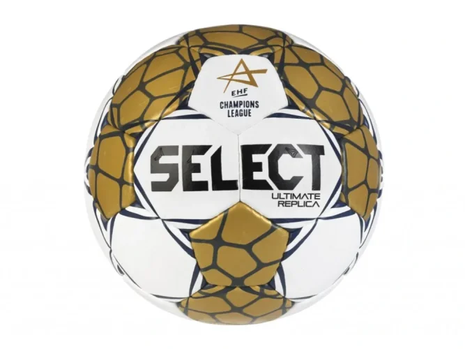 Míč házenkářský Select HB Ultimate Replica EHF Champions League bílo zlatá