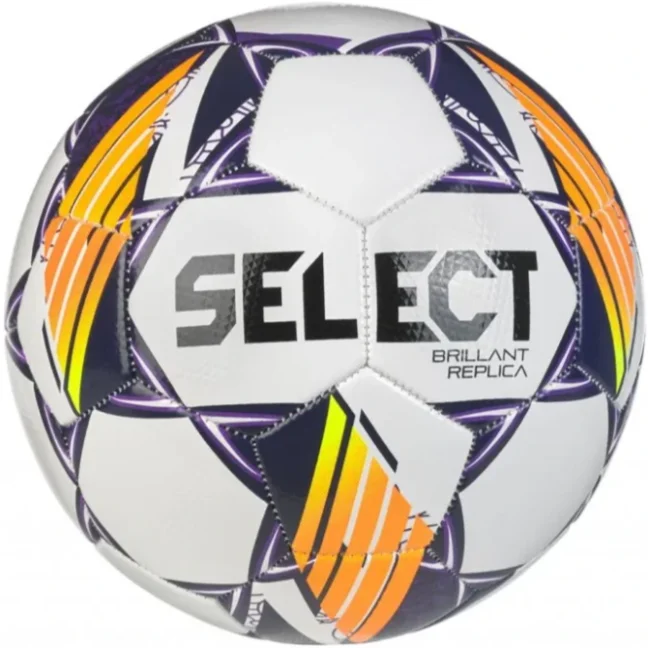 Míč fotbalový Select FB Brillant Replica bílo fialová - Velikost míče: 5