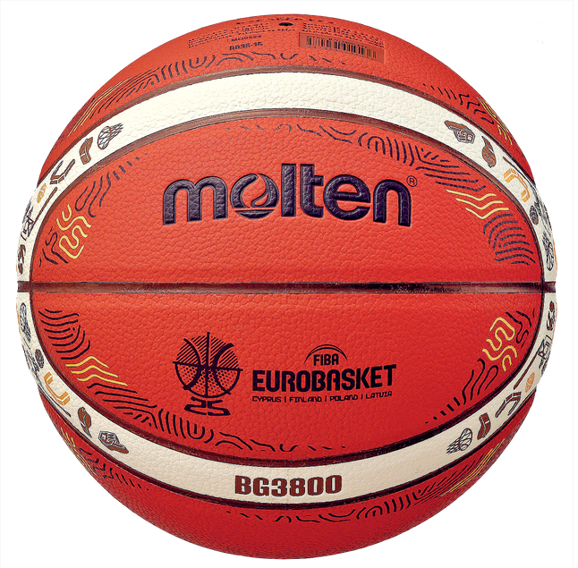Míč basketbalový MOLTEN B7G3800-E5Z Eurobasket 2025 - Velikost míče: 7