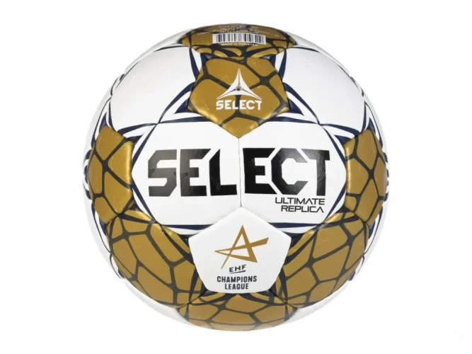 Míč házenkářský Select HB Ultimate Replica EHF Champions League bílo zlatá