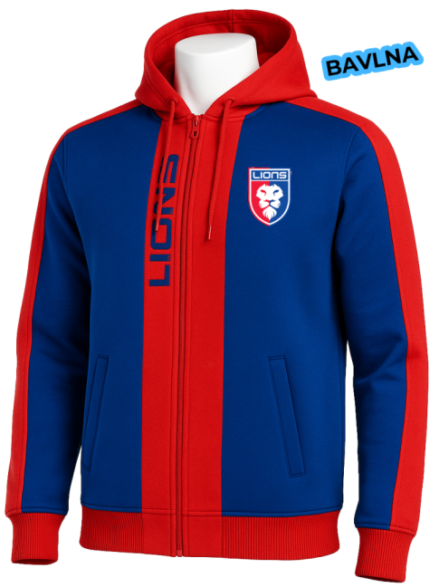 LIONS mikina s kapucí bavlna - Velikost oblečení: L